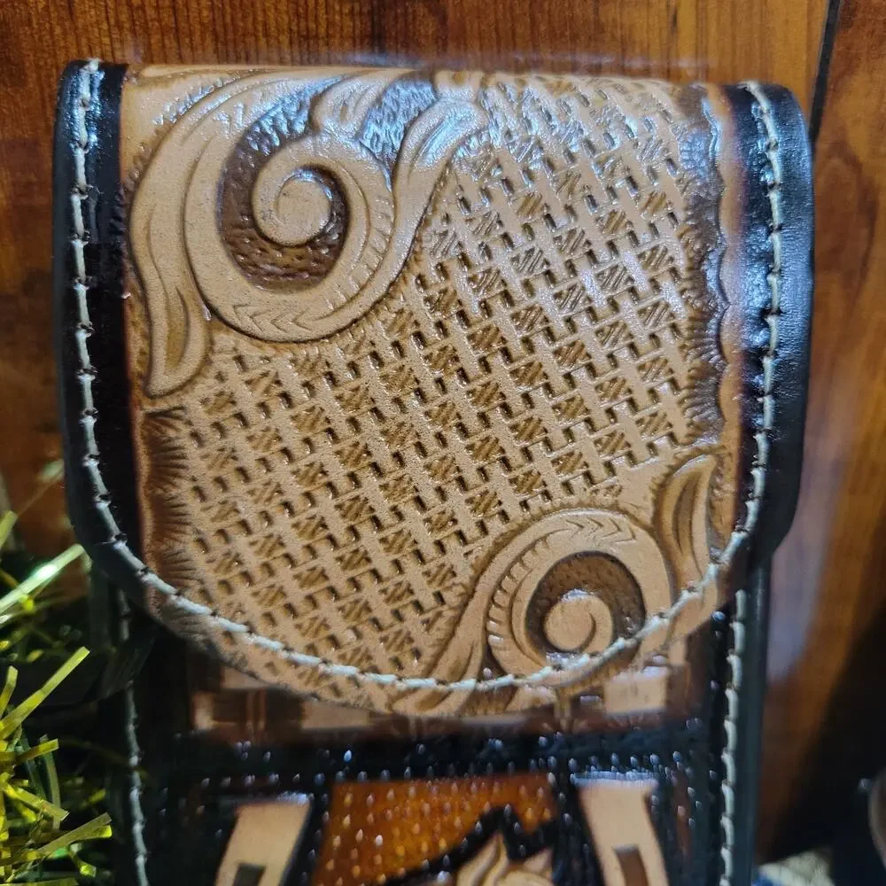 Horse Western Leather Phone Holstor LARGE 7x3.75 